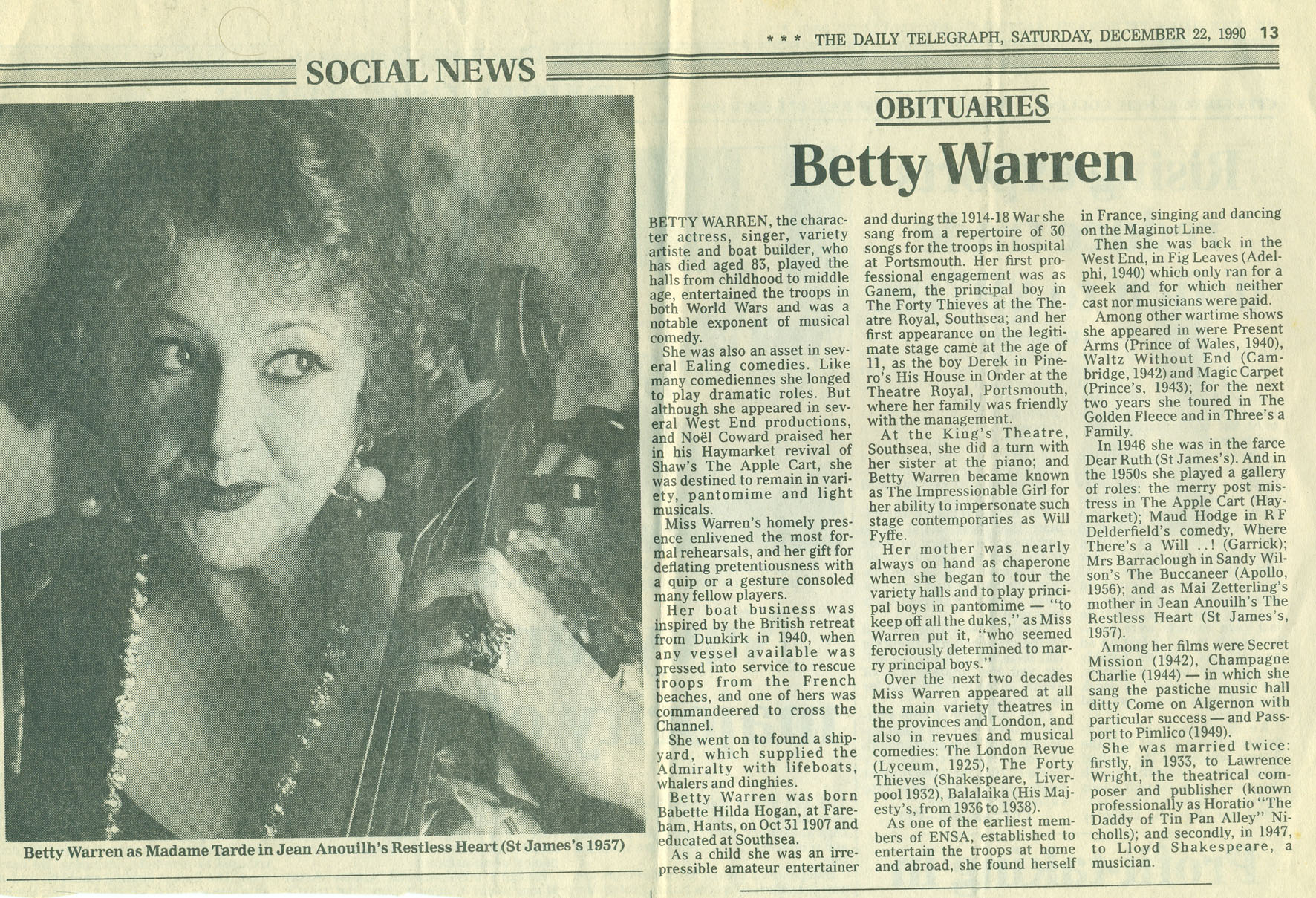 betty warren obituary